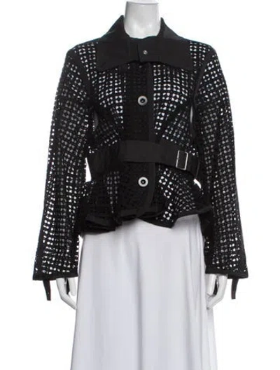Pre-owned Sacai Luck Patterned Jacket In Black
