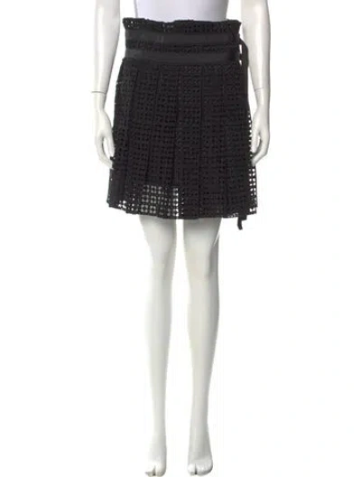 Pre-owned Sacai Luck Patterned Knee-length Skirt In Black