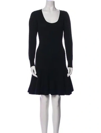 Pre-owned Sacai Luck Scoop Neck Knee-length Dress In Black