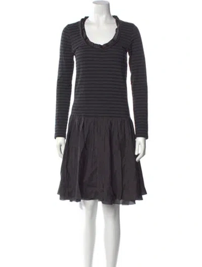 Pre-owned Sacai Luck Scoop Neck Knee-length Dress In Black