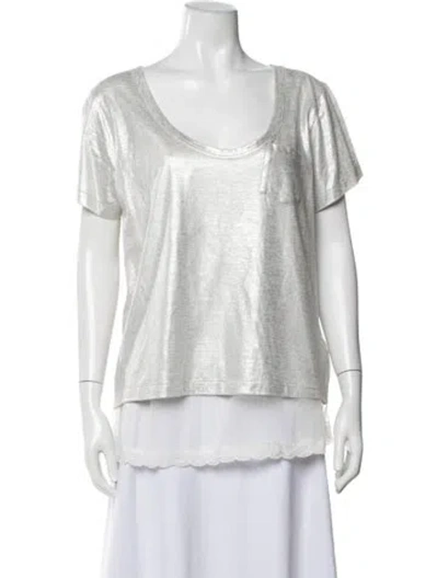 Pre-owned Sacai Luck Scoop Neck Short Sleeve T-shirt In Multi