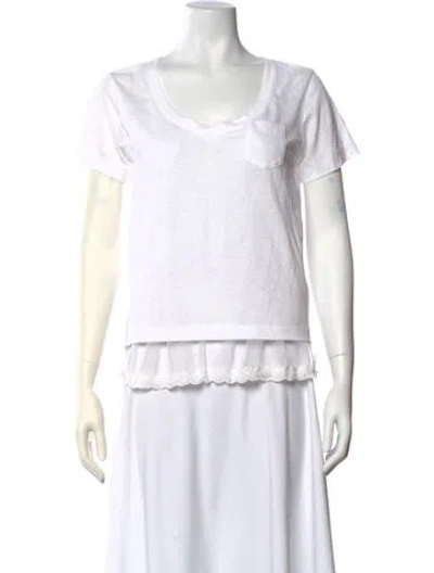 Pre-owned Sacai Luck Scoop Neck Short Sleeve T-shirt In Neutral