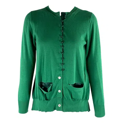 Pre-owned Sacai Luck Size 2 Green Cotton Cardigan Cardigan