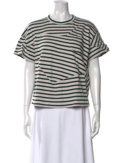 Pre-owned Sacai Luck Striped Crew Neck T-shirt In Multi