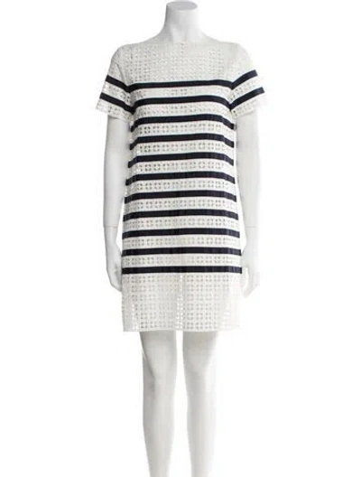 Pre-owned Sacai Luck Striped Mini Dress In Multi