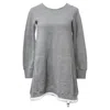 Sacai Luck Sweater Dress In Grey Cotton In Grey