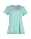 Sacai Luck Tulle-lined T-shirt In Turquoise Cotton