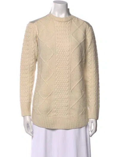 Pre-owned Sacai Luck Wool Mock Neck Top In Neutral