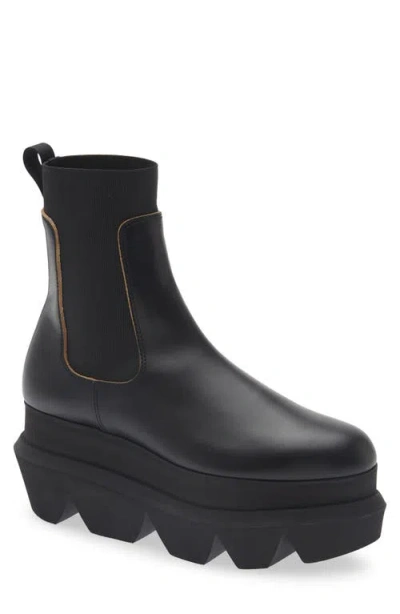 Sacai Lug Sole Chelsea Boot In Black
