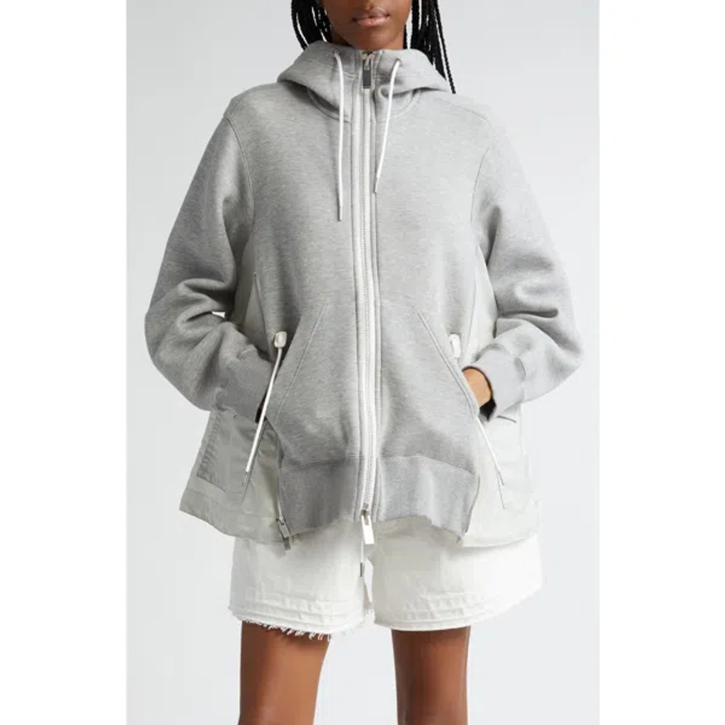 トップス sacai MA-1 SWEAT HOODIE SIZE2 sacai Sponge Sweat x MA-1 Hoodie