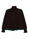 Sacai Maglia Cardigans In Brown