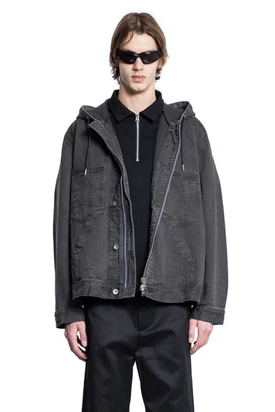 Sacai Man Black Sweatshirts