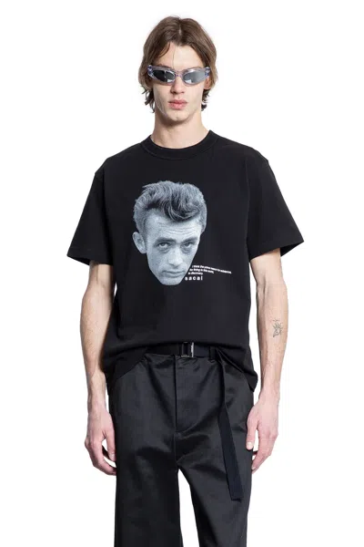 Sacai Man Black T-shirts & Tank Tops