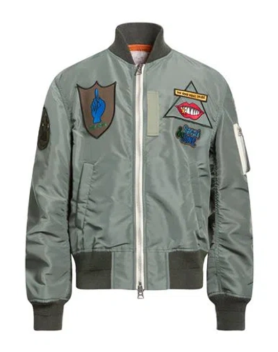 Sacai Man Jacket Sage Green Size 3 Nylon