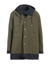 Sacai Army Green Cotton And Nylon Reversibile Jacket In Green
