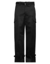 Sacai Trousers Waist Strapped Cargo Pockets In Black