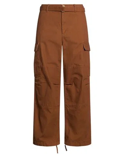 Sacai Man Pants Brown Size 1 Cotton