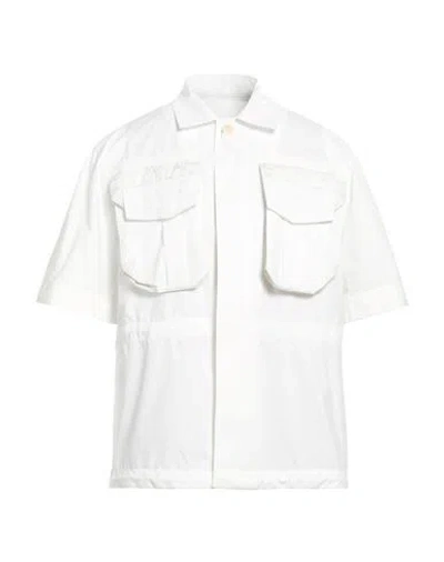 Sacai Man Shirt White Size 3 Cotton, Polyester, Cupro