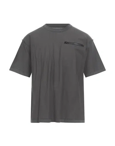 Sacai Man T-shirt Charcoal Size 2 Cotton