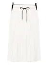 Sacai Matelasse Pleated Skirt In Neutral