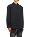Sacai Matte Long-sleeved Zipper Shirt In Black