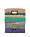 Sacai Multicolor Raffia New Shopper Medium Bag In Multi
