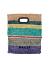 Sacai Multicolor Raffia New Shopper Medium Bag In Multicolor