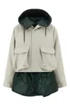 Sacai Mixed Media Blouson Jacket In Multi