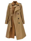 Sacai Hybrid Coat In Gabardine And