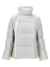 Sacai Melton Down Jacket In Gray