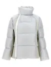 Sacai Melton Down Jacket In Gray