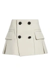 Sacai Mini Skirt With Built-in In Ecru