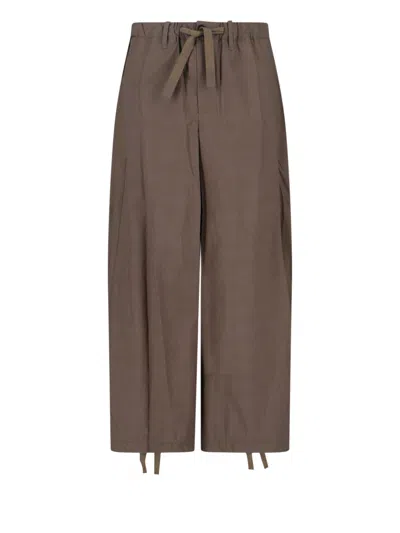 Sacai Men's 100% Cotton Light & Natural Trousers In Sand