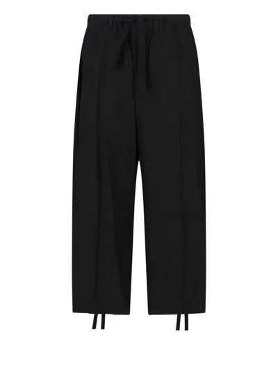 Sacai Men's 100% Cotton Trousers In Black