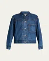 Sacai Men's Beyondexx Denim Hybrid Chore Jacket In Blue
