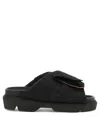 SACAI MEN'S BLACK SANDALS FOR SS24