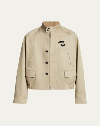 Sacai Men's Chino Harrington Jacket In Beige