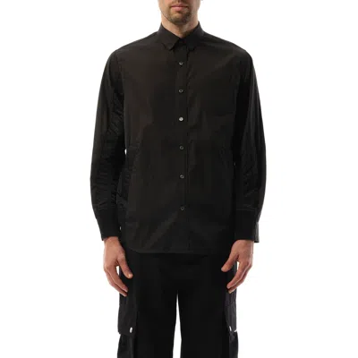 SACAI MEN'S COTTON POPLIN NYLON SHIRT
