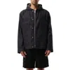 Sacai Hooded Denim Jacket Non-stretch Denim Jacket. In Brown