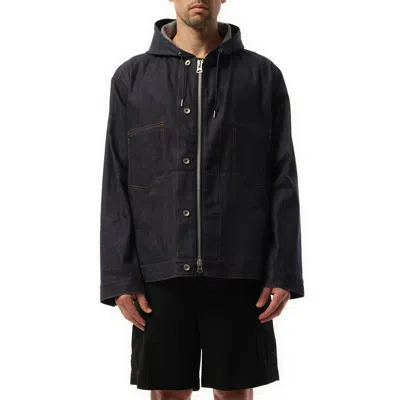 SACAI MEN'S DENIM HOODIE