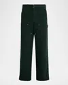 Sacai Men's Duck Denim Carpenter Pants In Green