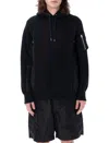 Sacai Panelled Drawstring Hoodie In Black
