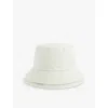 Sacai Double-layer Design Wide-brim Cotton-blend Bucket Hat In L/green