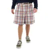 Sacai Men's Multi Plaid Quilted Shorts In Multi