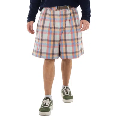 Sacai Men's Multi Plaid Quilted Shorts