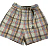 Sacai Men's Multi Plaid Quilted Shorts