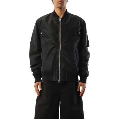 Sacai Men's Nylon Twill Blouson Bomber Jacket In Black
