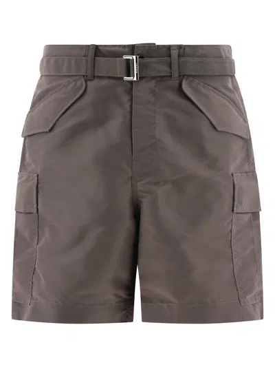 Sacai Nylon Twill S Short Grey