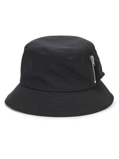 Sacai Men's Pocket Nylon Twill Hat In Black
