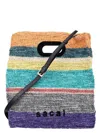 Sacai Men's Raffia Tote Bag | 25ps14801 Color 926 In Multicolor